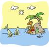 Cartoon: Modern times (small) by fragocomics tagged modern times summer mobile phone cellular iphone smartphone boat sea holidays