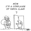Cartoon: santa claus cosplayer (small) by fragocomics tagged santa,claus,chistmas,xmas,noel,december