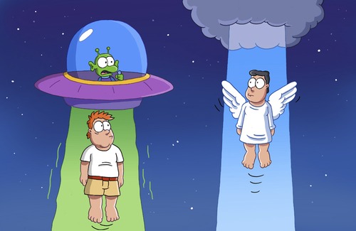 alien abduction By ChristianP | Media & Culture Cartoon | TOONPOOL