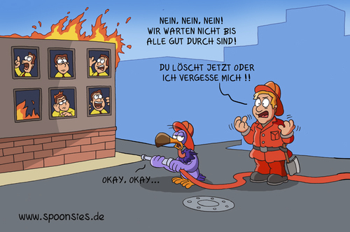 Cartoon: feuerwehrgeier (medium) by ChristianP tagged feuerwehrgeier