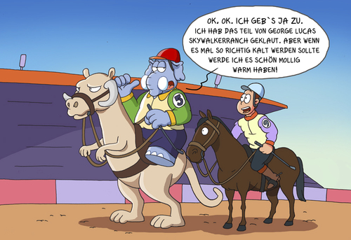 Cartoon: Jockey (medium) by ChristianP tagged jockey