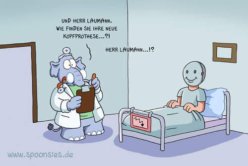 Cartoon: kopfprothese (medium) by ChristianP tagged kopfprothese