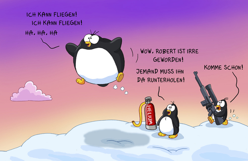 Cartoon: pinguinhelium 2 (medium) by ChristianP tagged pinguinhelium