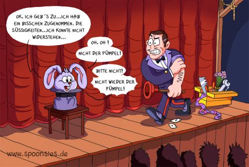 Cartoon: Pümpel  Zauberer und Hase (medium) by ChristianP tagged pümpel,zauberer,und,hase