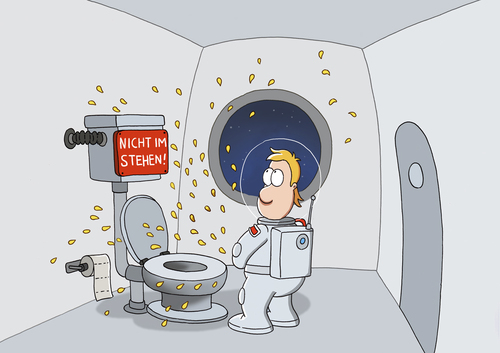 Cartoon: Space toilet (medium) by ChristianP tagged space,toilet