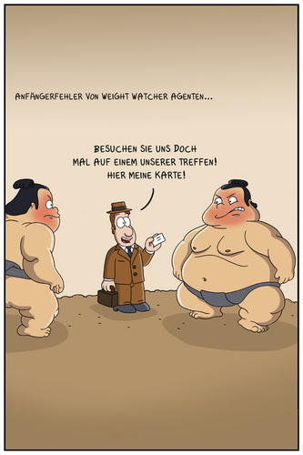Cartoon: sumo weightwatcher (medium) by ChristianP tagged sumo,weightwatcher