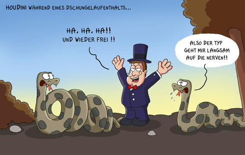 Cartoon: the great houdini (medium) by ChristianP tagged the,great,houdini