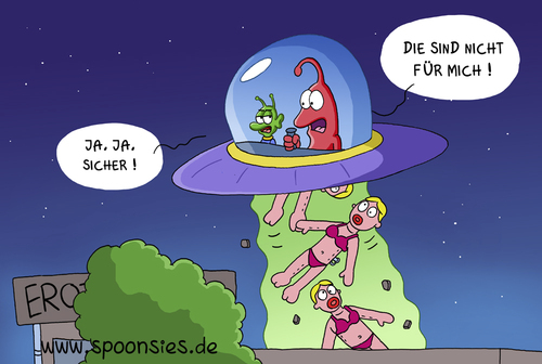 Cartoon: ufogummipuppen (medium) by ChristianP tagged ufogummipuppen