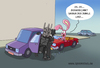 Cartoon: hasenunfall (small) by ChristianP tagged hasenunfall