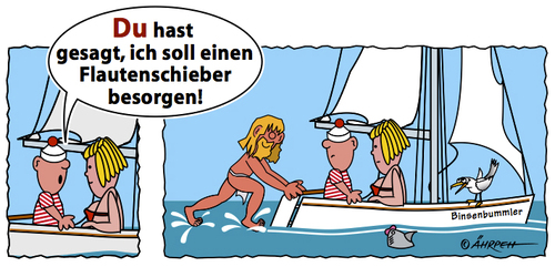 Cartoon: Flaute (medium) by rpeter tagged segeln,mann,frau,segelboot,jesus