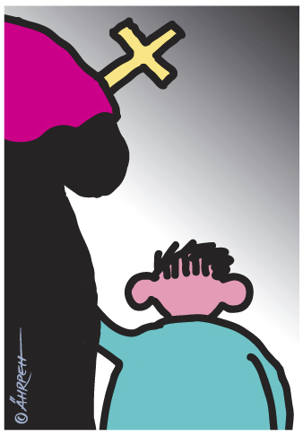 Cartoon: Ohne Worte (medium) by rpeter tagged kirche,katholisch,kinder,missbrauch,pädophil,priester,bischof