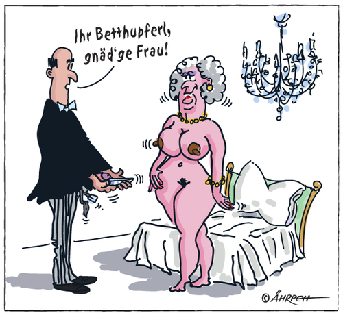 Cartoon: Personaldienstleistung (medium) by rpeter tagged bett,nackt,mann,frau,sexy
