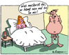 Cartoon: Anhänglich (small) by rpeter tagged liebe,bett,mann,frau,penis,sex