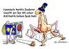 Cartoon: Kein Spass beim Sex (small) by rpeter tagged sex,spass,bett,zauberer,mann,frau,nackt