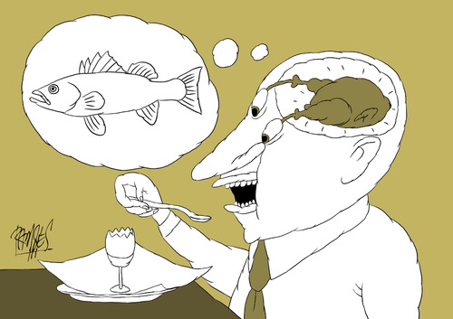 Cartoon: Watch  eat  think (medium) by Ramses tagged thoughts,ideas,thinker,good,improvement,waysofreality
