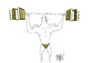 Cartoon: Weightlifting (small) by Ramses tagged books,literature,reading,knowledge,learn