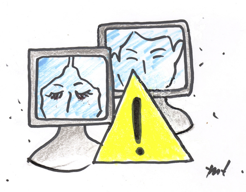 Cartoon: Broken (medium) by Monica Zanet tagged love,pc,free,zanet,internet