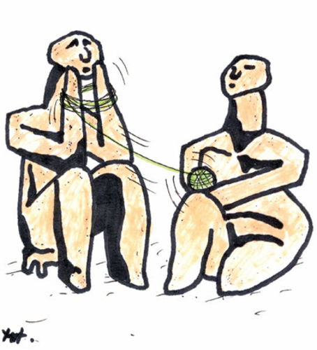 Cartoon: Family (medium) by Monica Zanet tagged free,zanet,family,relationship,man,and,woman,marriage