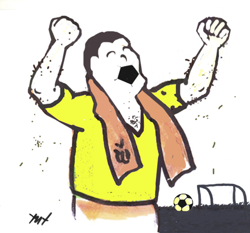Cartoon: Football (medium) by Monica Zanet tagged football,ball,sports,zanet
