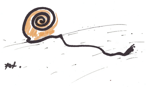 Cartoon: Snail (medium) by Monica Zanet tagged free,zanet