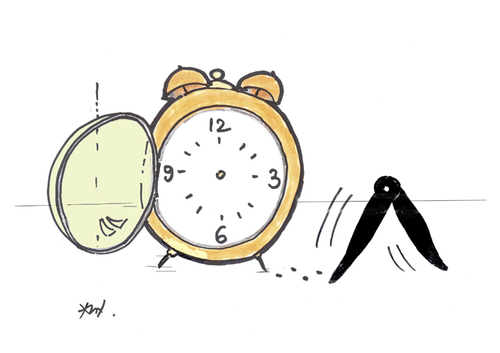 Time By Monica Zanet | Philosophy Cartoon | TOONPOOL