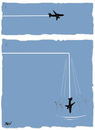 Cartoon: Flight (small) by Monica Zanet tagged zanet,fly,air