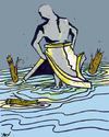 Cartoon: Inundation (small) by Monica Zanet tagged inundation,statues,free,zanet