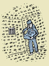 Cartoon: Pending freedom (small) by Monica Zanet tagged free zanet freedom