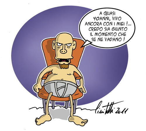 Cartoon: A 40 anni (medium) by ignant tagged cartoon,humor