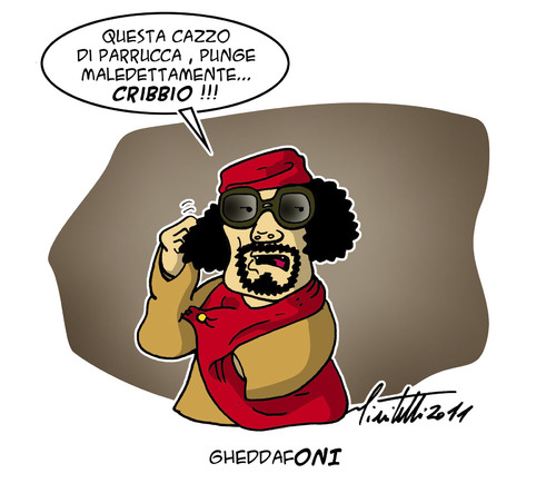 Cartoon: Gheddafoni (medium) by ignant tagged gheddafi,libia,berlusconi,italy