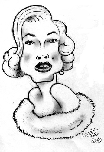 Cartoon: marilyn monroe (medium) by ignant tagged marilyn,monroe,cartoon