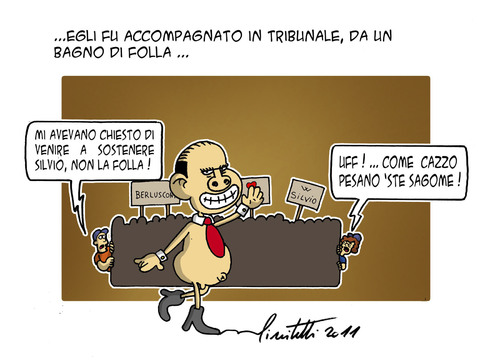 Cartoon: Sostenitori (medium) by ignant tagged cartoon,berlusconi