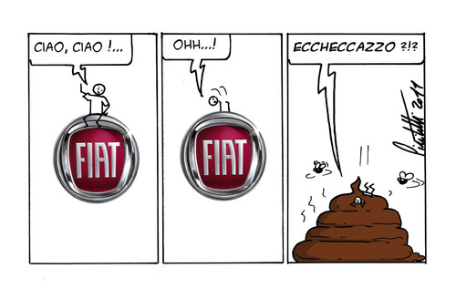 Cartoon: Spot Fiat (medium) by ignant tagged spot,fiat,cartoon