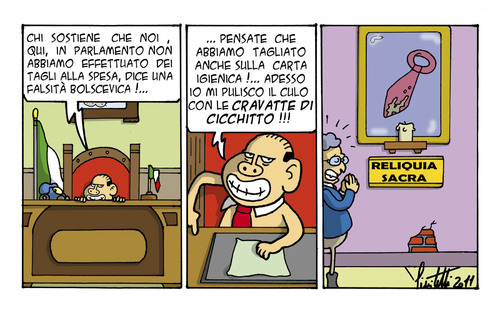 Cartoon: Tagli (medium) by ignant tagged berlusconi,cartoon,humor