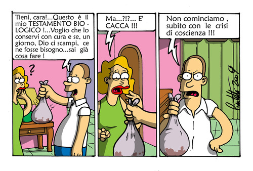 Cartoon: Testamento biologico (medium) by ignant tagged testament,humor,comic,strip