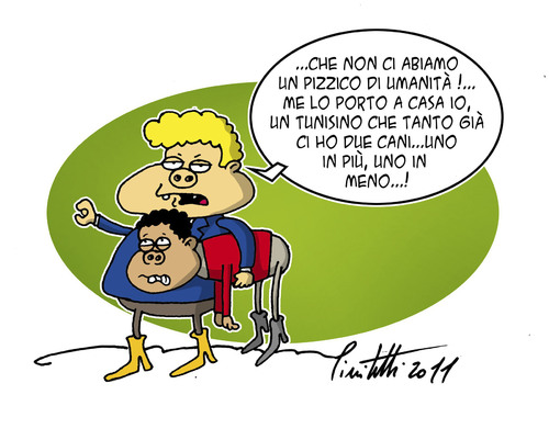 Cartoon: umanita (medium) by ignant tagged humor,cartoon,profughi,immigrazione