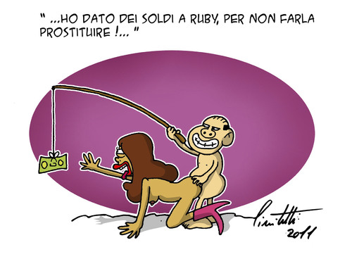 Cartoon: Umile e caritatevole (medium) by ignant tagged berlusconi,ruby,cartoon,humor