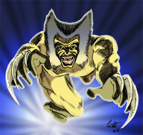 Cartoon: wolverine (medium) by ignant tagged wolverin,comic,cartoon,superhero