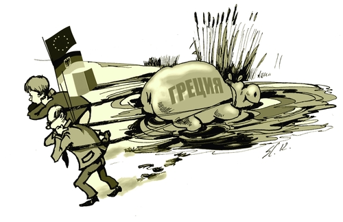 Cartoon: Grichenland (medium) by medwed1 tagged krise,sein,jahren