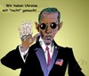 Cartoon: keine (small) by medwed1 tagged obama,usa,amerika,ukraine,krieg,blut