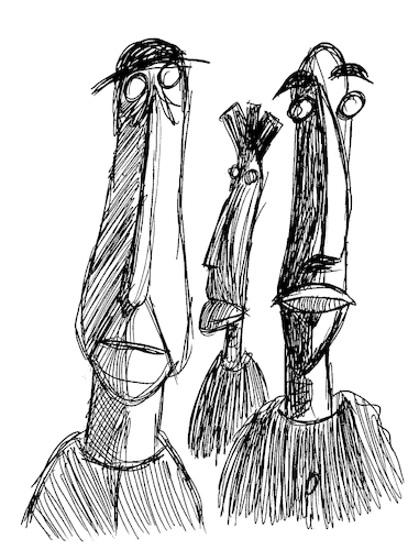 Cartoon: Porträts (medium) by Damon_Whitehead tagged dämonen,freunde,menschen,nachbarn,gesichter,porträts
