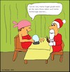 Cartoon: Die Wahrsagerin 11 (small) by Kruscha tagged wahrsagerin,scharlatanerie,frau,mann,weihnachtsmann,weihnachten