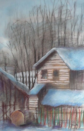 Cartoon: House (medium) by boa tagged painting,color,oil,boa,romania,painter,landscape