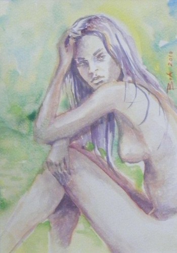 Cartoon: Nude 4 (medium) by boa tagged painting,color,oil,boa,romania,painter,landscape