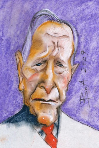 Cartoon: Old Bush (medium) by boa tagged caricature,cartoon,happy,nice,painting,humor,comic,boa,romania