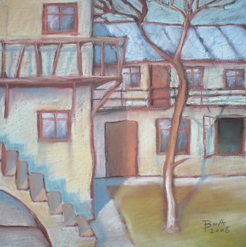 Cartoon: Outside (medium) by boa tagged painting,color,oil,boa,romania,painter,landscape