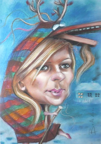 Cartoon: Romanian minister Elena Udrea (medium) by boa tagged aricature,cartoon,happy,nice,painting,humor,comic,boa,romania