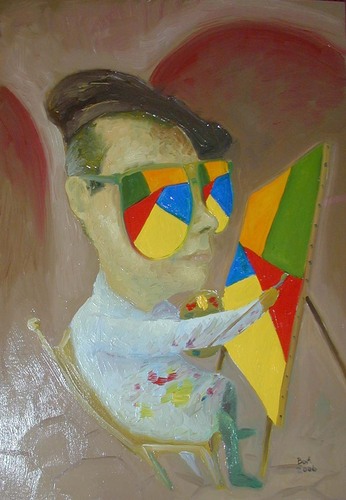Cartoon: Self-portrait (medium) by boa tagged painting,cartoon,boa,comic,humor,romania,funny