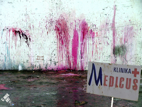 Cartoon: Medicus clinic Kosovo (medium) by Zoran Spasojevic tagged kosovo,emailart,collage