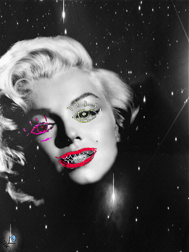 Cartoon: Star Marylin Monroe (medium) by Zoran Spasojevic tagged serbia,portrait,graphics,digital,monroe,marylin,collage,star,emailart,kragujevac,woman